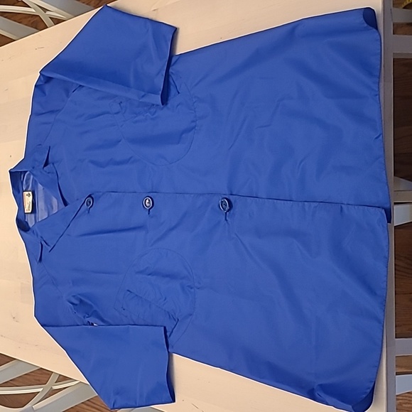 NWOT VTG 1970s Pakamac of England Royal Blue Nylon Weatherproof Lightweight Coat - Picture 1 of 12
